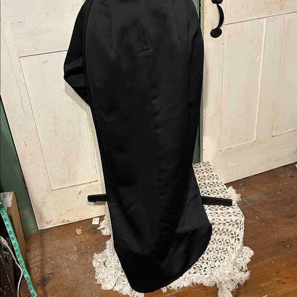 VTG Nili Martin Strapless Gown Sz 12 Black + Magenta Lining Made USA 90s Mobwife - Picture 13 of 16